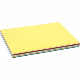 Lentekarton, A5, vel 148x210 mm, 180 gr, diverse kleuren, 60 div vellen/ 1 doos