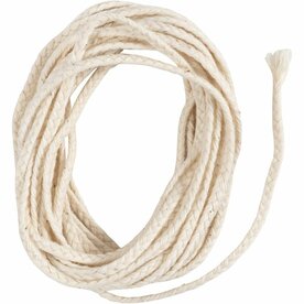 Lont, Geschikt voor dompelkaarsen (dia. 22-30 mm) en gegoten kaarsen (dia. 60-80 mm), 100 gr, 3 m/ 1 doos