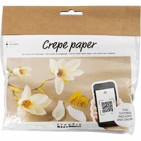 Mini Hobbyset Cr&ecirc;pepapier, Magnoliatak, Cr&ecirc;pe-verhouding: 180%, 1 doos