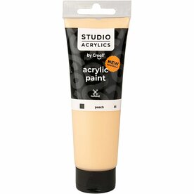 Acrylverf Peach oranje | Hobbyverf | Oranje acrylic verf | Dekkend | 120 ml | 1 fles