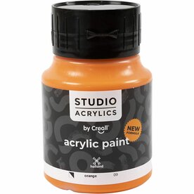 Acrylverf Oranje (#09) | Hobbyverf | Oranje Acrylic Verf | Semi-Dekkend | 500 ml | 1 stuk