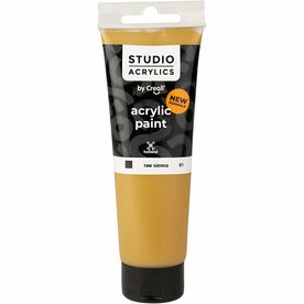 Acrylverf Raw Sienna bruin (#61) | Hobbyverf | Bruine acrylic verf | Dekkend | 120 ml | 1 fles