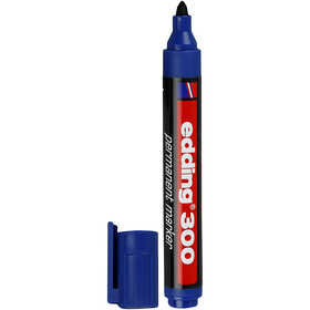 Edding 300 Marker, blauw, lijndikte 1,5-3 mm, 1 stuk