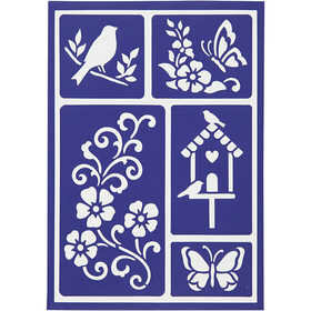 Sjabloon - Flexibel Tekensjabloon - Hobbysjabloon - Voorjaar - A4 - 21x29,7cm - Viva Decor