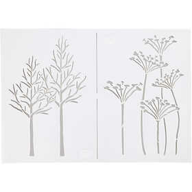 Sjabloon - Flexibel Tekensjabloon - Hobbysjabloon - Najaar - A4 - 21x29,7cm - Viva Decor