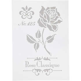 Sjabloon - Flexibel Tekensjabloon - Hobbysjabloon - Roos - A4 - 21x29,7cm - Viva Decor