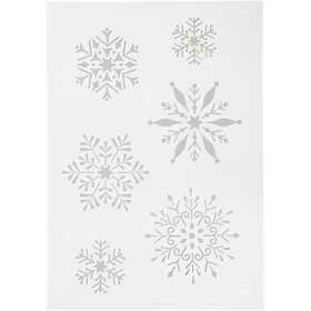 Sjabloon - Flexibel Tekensjabloon - Hobbysjabloon - Sneeuwvlok - A4 - 21x29,7cm - Viva Decor