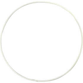 Metalen draadring, wit, d 20 cm, dikte 3 mm, 5 stuk/ 1 doos