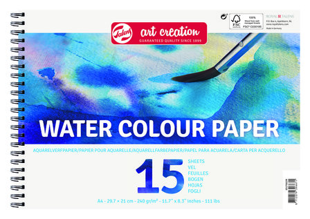 Aquarelpapier - Wit - Postcards - A4 - Art creation - 15 vellen