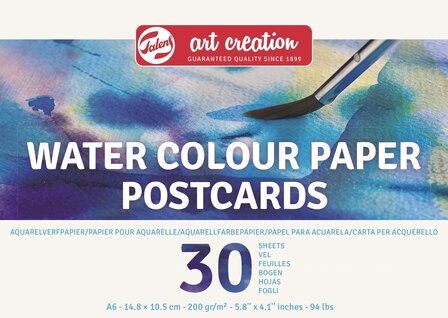 Aquarelpapier - Wit - Postcards - 10,5x14,8 cm - 250 grams - Art creation - 30 vellen