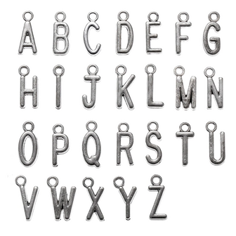 Letters - ABC - Sieraden Hangers - Vintage - 7x17mm - 26 stuks