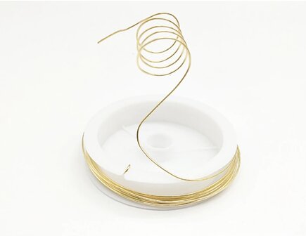 Metallic Koperdraad - Hobbydraad - DIY Draad - Copper Wire - Sieraden maken - Goudkleurig - Gold - 0,3mm - 13mtr