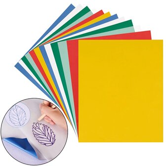 Gekleurd grafietpapier - Carbonpapier - Overtrek papier gekleurde inkt - A4 - 21x29,7cm - 5 stuks