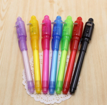 Magische Stift - Stift Onzichtbare Inkt - Geheimschrift - UV inkt - Black Light - Lichtgevende inkt
