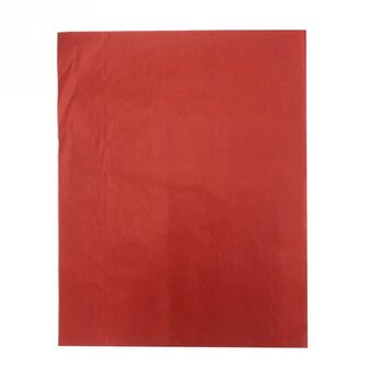 Rood grafietpapier - Carbonpapier - Overtrek papier rode inkt - A4 - 21x29,7cm - 5 stuks