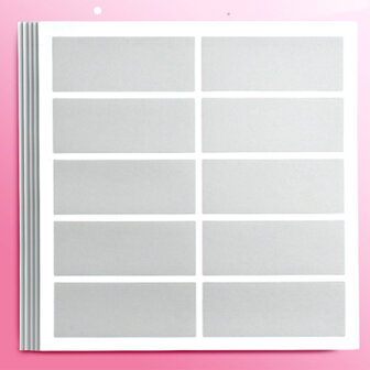 Krasstickers - Zilveren Rechthoek - Kraskaarten Maken - Zelf Krasplaatjes Maken - DIY Kraskaarten - Waardebon Kraskaarten - Persoonlijke Kraskaarten - Krasbon Maken - DIY Waardebonnen - Cadeaubon Kras