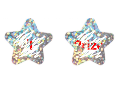 Krasstickers - Zelf krasplaatjes maken - Kraskaart Sticker - Ster - Zilver Metallic Glitter - 2,5cm - 10 stuks