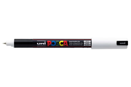 Krijtstift - Fineliner - Universele Marker - 1 Wit - Uni Posca Marker - PC-1MR - 0,7mm - 1 stuk