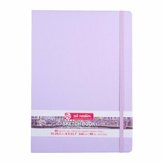 Schetsboek - Pastel Violet - 21x29,7 cm - Gebroken Wit Papier - 140 grams - Art creation - 80 vellen