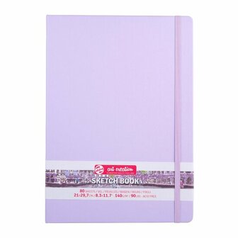 Schetsboek - Pastel Violet - 21x29,7 cm - Gebroken Wit Papier - 140 grams - Art creation - 80 vellen