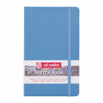 Schetsboek - Tekenboek - Harde kaft - Met Elastiek - Lake Blue - 13x21cm - 140gr - 80 blz - Talens