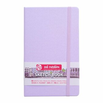Schetsboek - Pastel violet - 13x21 cm - Gebroken Wit Papier - 140 grams - Art creation - 80 vellen