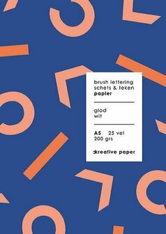 Ckreative Brushlettering Papier - Carla Kamphuis Papier - A5 Tekenpapier - 200 g/m&sup2; Papier - Glad Brushlettering Papier - Tekenpapier A5 - Papier Voor Brushpennen - Handlettering Papier - Zuurvrij Pap