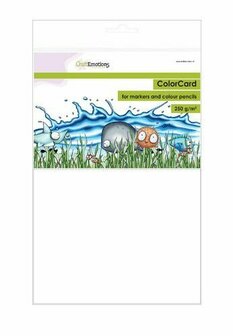 Aquarelpapier - Briljant Helderwit - Gladde Structuur - A4 - 250 grams - CraftEmotions - 12 vellen