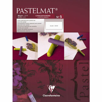 Pastelpapier - Papierblok - Wit - DIY, Tekenen, Knutselen - 18x24cm - Clairfontaine -12 vellen