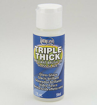 DecoArt Triple Thick Gloss Glaze - Transparante Glansverf - DIY Hoogglans Coating - 59 ml - 1 Fles