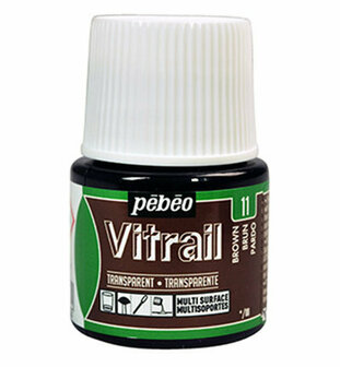 Pebeo vitrail transparant - 11 brown 45 ml