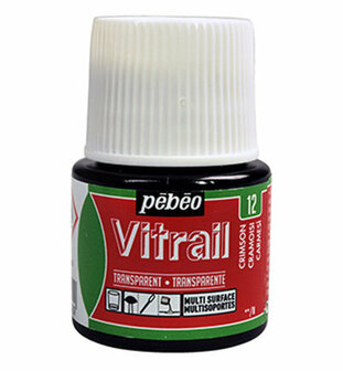 Pebeo vitrail transparant - 12 crimson 45 ml