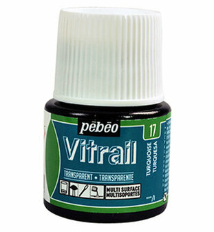 Pebeo vitrail transparant - 17 turquoise 45 ml