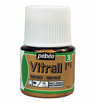 Pebeo vitrail transparant - 38 gold 45 ml