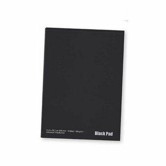 Tekenblok - Black Pad - Zwart Tekenpapier - A3 - 300gr - Talens AMI - 10 vellen
