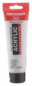 Amsterdam Acryl Specialties - 820 Parelblauw - Acrylverf - Metallic Effect - Sneldrogende Verf - Kunstschildersverf - Verf voor Canvas - Verf voor Glas - 120 ml