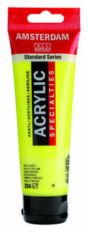 Amsterdam Acryl Specialties - Gele Acrylverf Met Speciale Effecten - 256 Reflexgeel - Acrylic Paint - Acrylaatverf - Acrylic Paint - Sneldrogende Special Effect Hobbyverf Geel - 120ml