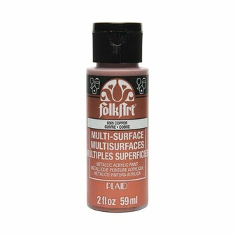 Folkart multi-surface metallic acrylverf 6305 copper 59 ml