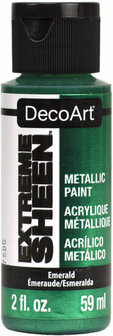 Metallic Verf - Acrylverf Metallic Emerald - Metaalverf - Groene Metallic Hobbyverf - Glansverf - Shimmerverf - DecoArt Extreme Sheen - 59ml