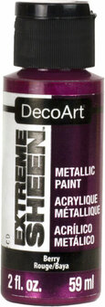 Metallic Verf - Acrylverf Metallic Berry - Metaalverf - Bessenkleurige Metallic Hobbyverf - Glansverf - Shimmerverf - DecoArt Extreme Sheen - 59ml