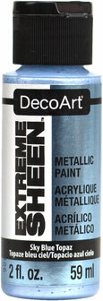 Metallic Verf - Acrylverf Metallic Sky Blue Topaz - Metaalverf - Blauwkleurige Metallic Hobbyverf - Glansverf - Shimmerverf - DecoArt Extreme Sheen - 59ml