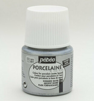 Pebeo porseleinverf 110 shimmer silver 45 ml