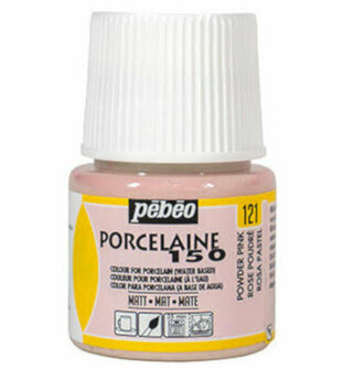 Pebeo Porseleinverf - Porseleinverf Roze - Verf Voor Keramiek - Transparante Porseleinverf - Glanzende Keramische Verf - DIY Keramiek Verf - Powder Pink 121 - 45 ml