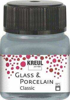 Kreul porseleinverf classic metallic zilver 20 ml