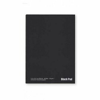 Tekenblok - Black Pad - Zwart Tekenpapier - A3 - 120gr - Talens AMI - 10 vellen