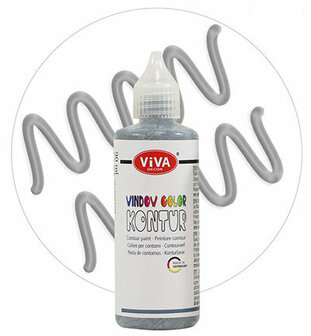 Viva windowcolor contour zilver 90 ml