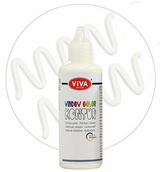 Viva windowcolor contour wit 90 ml