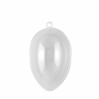 Transparant Kunststof Ei - Kunststof Decoratievorm - DIY Pasen Decoratie - Knutsel Hobby&#039;s - 16 cm - 2-Delig