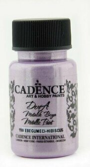 Metallic Verf - Acrylverf Metallic Hibiscus - Metaalverf - Roze Metallic Hobbyverf - Glansverf - Shimmerverf - Cadence Dora Metallic - 50ml