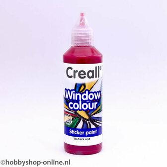 Creall windowcolor 18 donkerrood 80ml